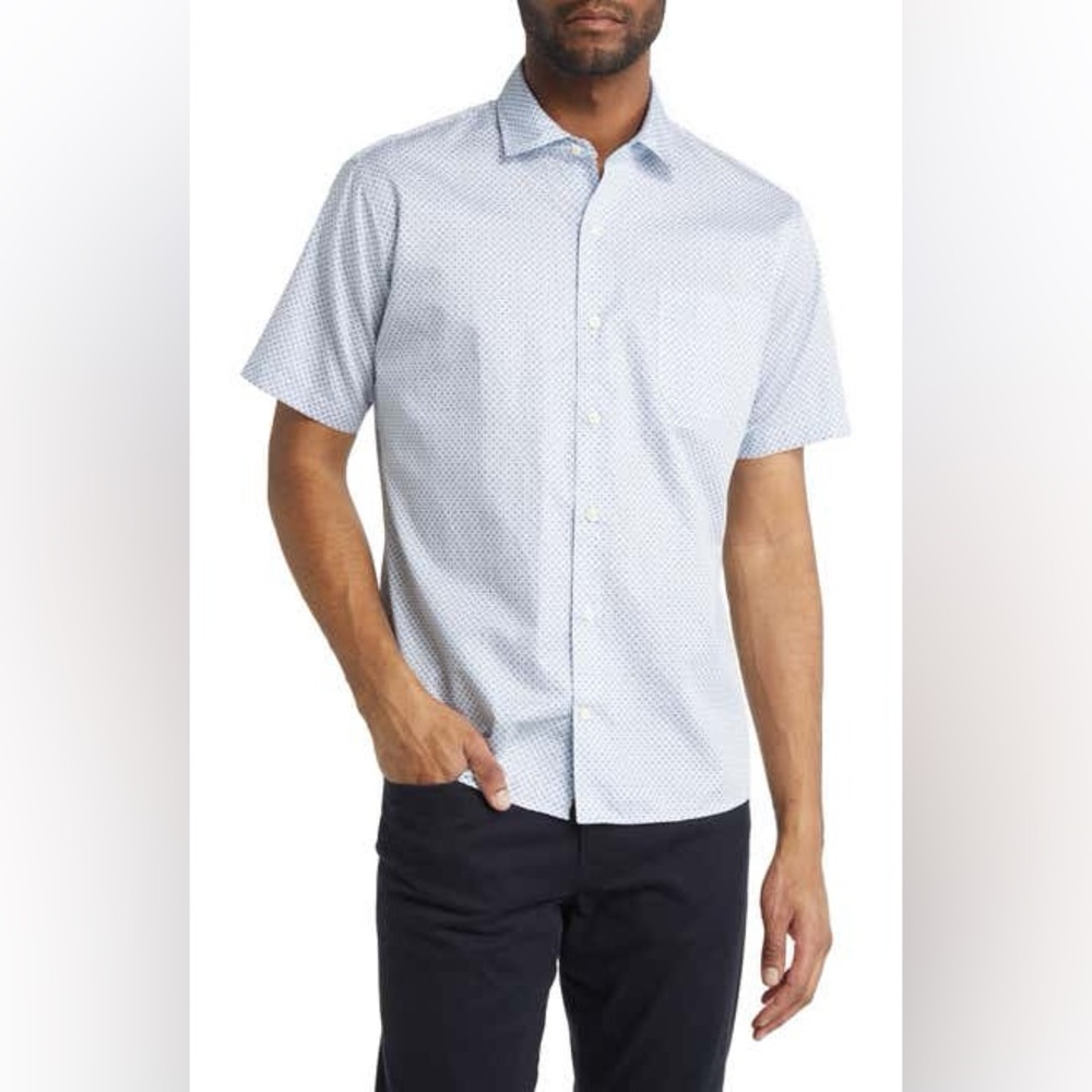 Peter Millar Hank Woven Cotton Button-Up Shirt 100% cotton